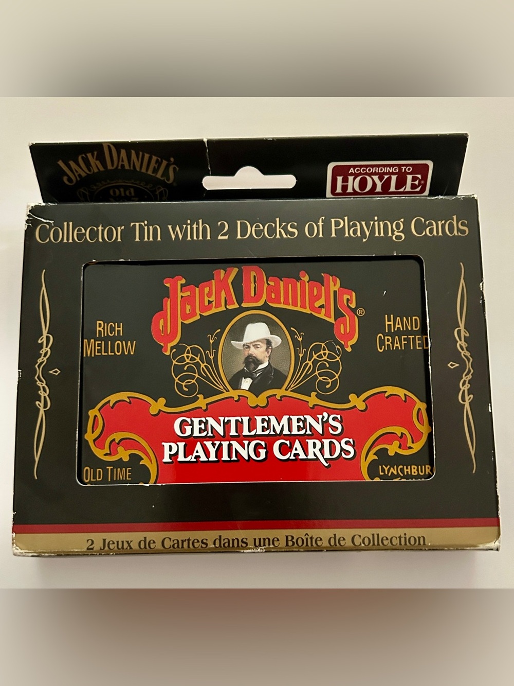 Jack Daniel's Gentlemen's Playing Cards Collector Tin & 2 Decks Set - Hoyle nwt